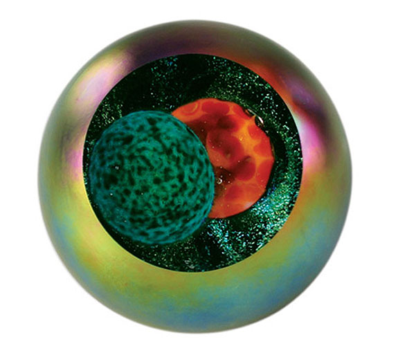 Solar Eclipse Paperweight by Glass Eye Studio